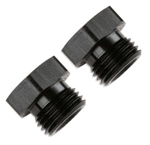 Load image into Gallery viewer, Mr Gasket -6 AN Port Plug with O-Ring Seal, Black Anodized Aluminum - 2 pieces 481406-BL - Main Product View