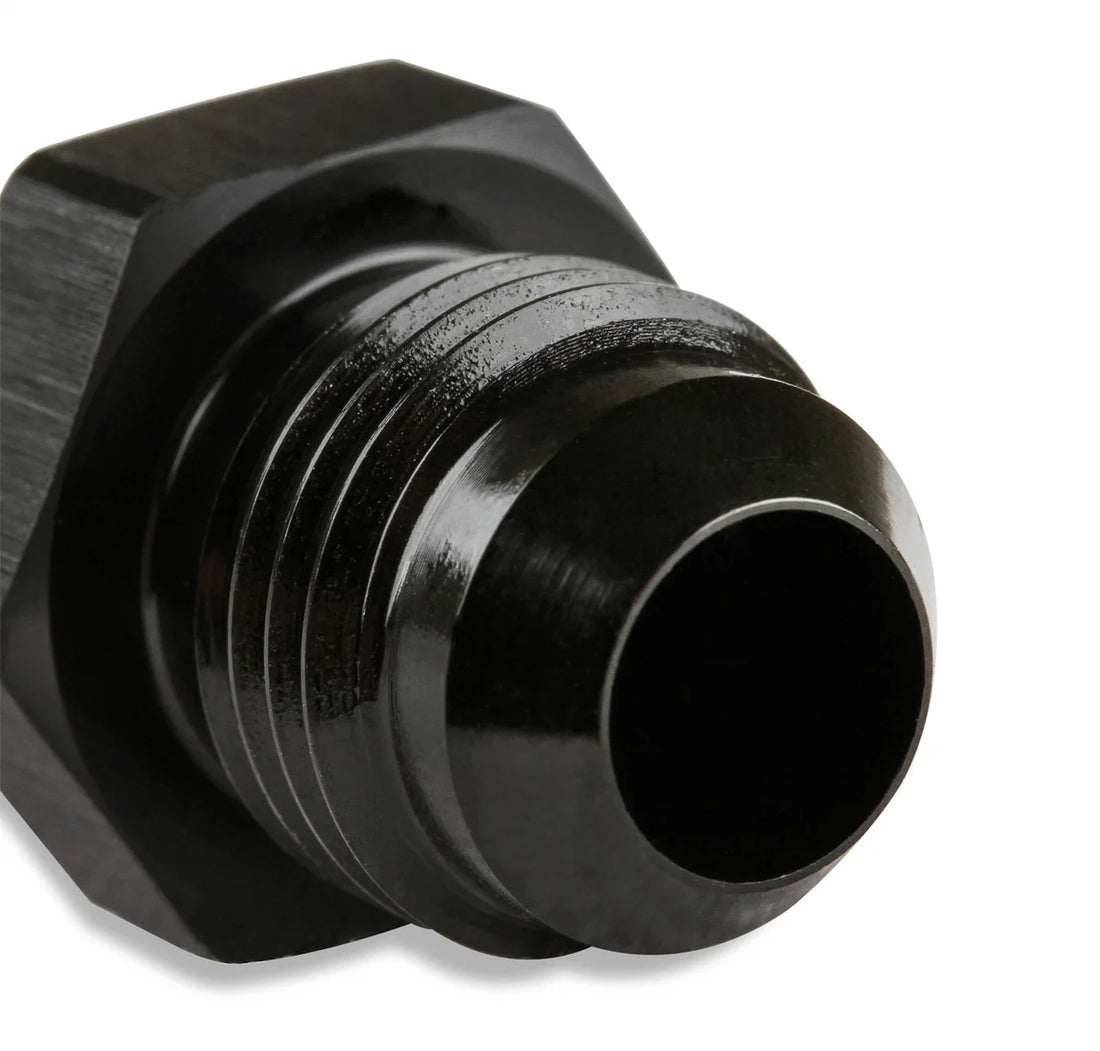 Mr Gasket AN Flare Plug - 6061 Aluminum Construction 480606-BL - Side View