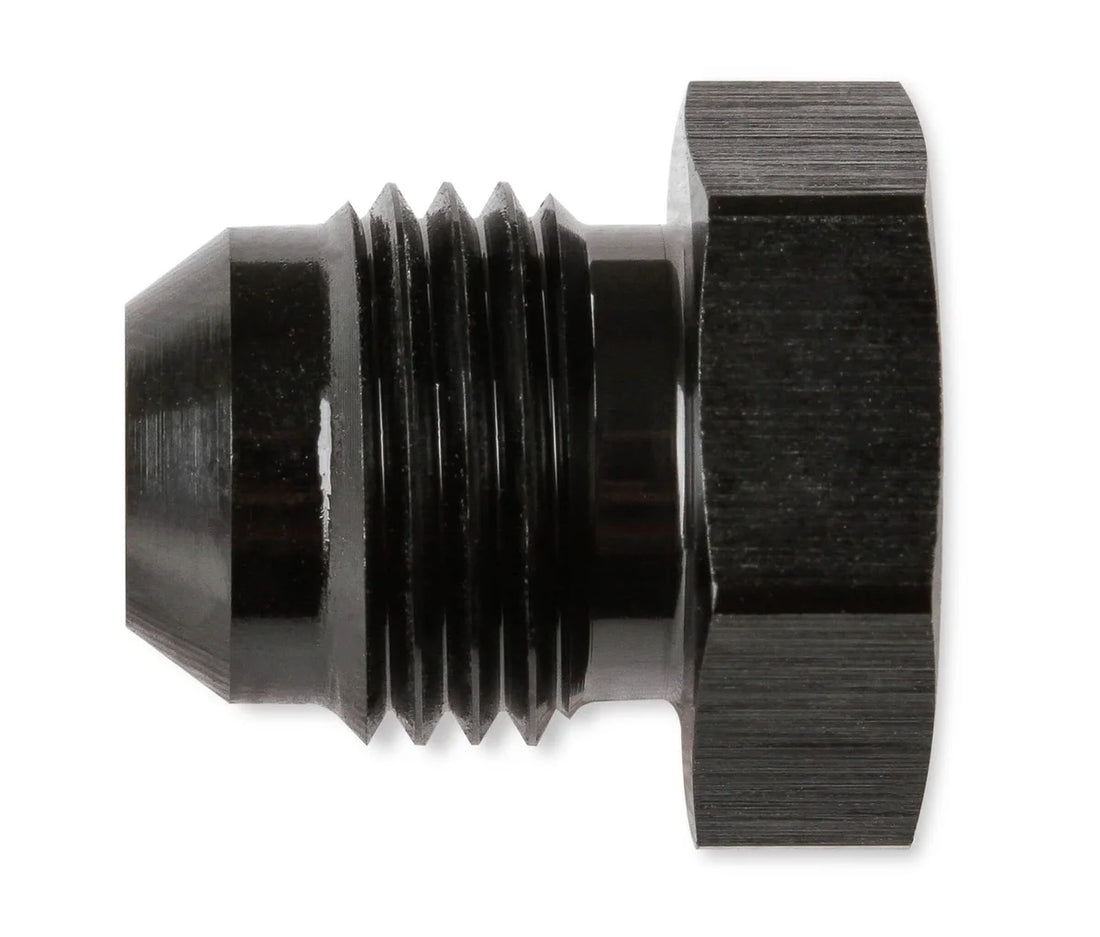 Mr Gasket AN Flare Plug - 6061 Aluminum Construction 480606-BL - Detail View
