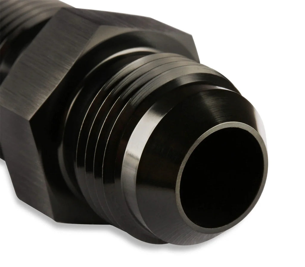 Mr Gasket CLEARANCE ITEM / ALL SALES FINAL - Bulkhead Adapter - 6061 Aluminum Construction 483206-BL - Side View