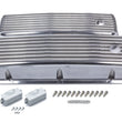 Load image into Gallery viewer, Mr Gasket Cast Alm Valve Cover Set Finned Style Pol. 6859G fits BBC