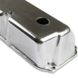 Load image into Gallery viewer, Mr Gasket Cast Aluminum Tall Valve Covers - Polished fits 1969-1982 Ford / Lincoln / Mercury - Back View