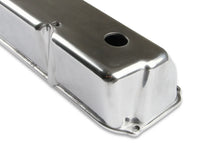 Load image into Gallery viewer, Mr Gasket Cast Aluminum Tall Valve Covers - Polished fits 1969-1982 Ford / Lincoln / Mercury - Back View