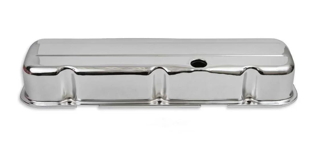 Mr Gasket Chrome Tall-Style Valve Covers without Baffle 9802 fits 1975 Chevrolet Bel Air, Impala, Caprice Classic, Caprice Estate WAGON, Chevelle Laguna Type S-3, Chevelle Malibu Classic, EL CAMINO, Monte Carlo S / 1965-1972 Chevrolet Biscayne