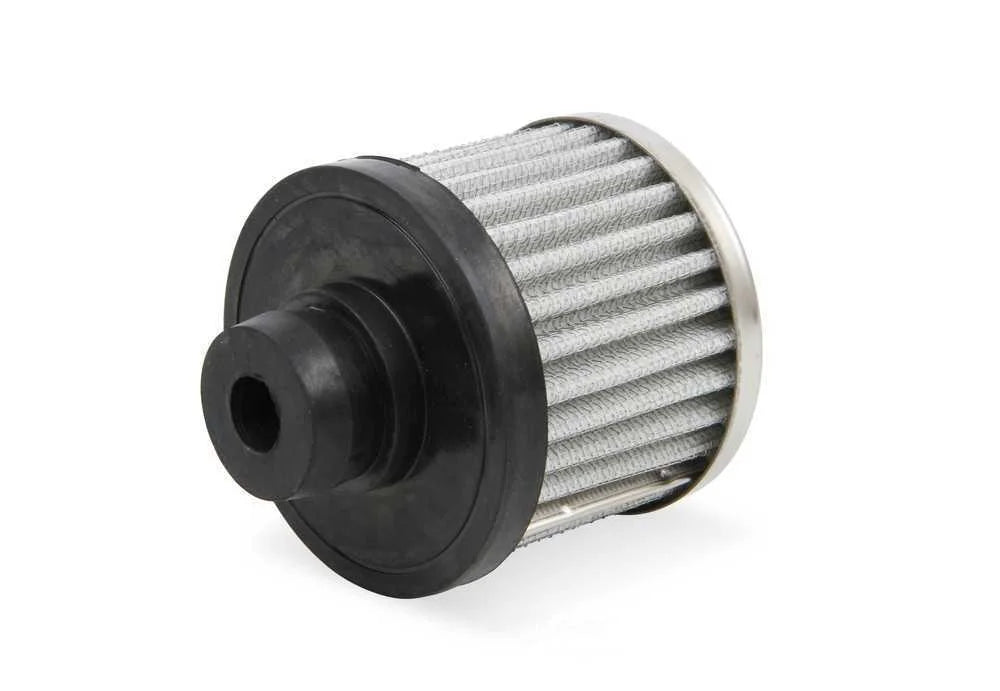 Mr Gasket Chrome Valve Cover Breather - Push On Style Open Element 2049 - Installation View
