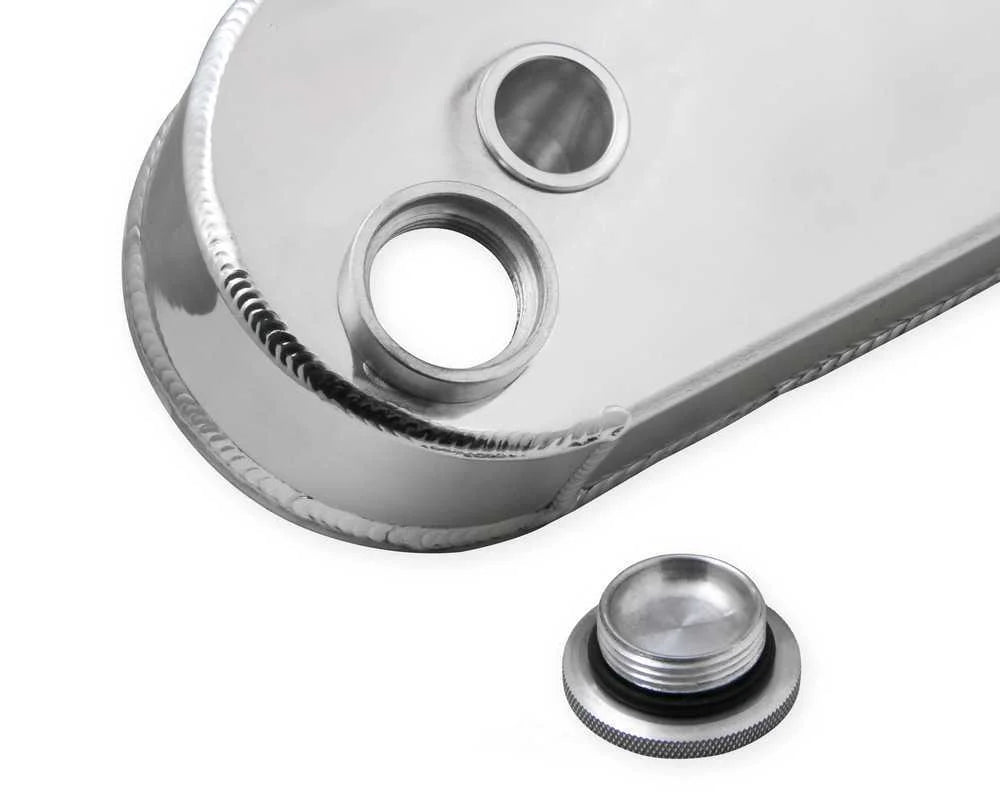Mr Gasket Fabricated Aluminum Valve Covers without Coil Stands - Back View
