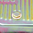 Load image into Gallery viewer, Mr Gasket Fits GM TH200. Stock depth and capacity. Finned design. 9768ZMRG - Installation View