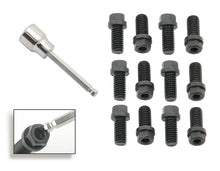 Load image into Gallery viewer, Mr Gasket Header Bolts - 3/8-16 x 3/4 Inch Hex &amp; Socket Head - Black Oxide