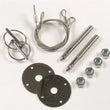 Load image into Gallery viewer, Mr Gasket Hood pin kit with torsion style clips, lanyard cables, and scuff plates. 1617