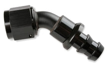 Load image into Gallery viewer, Mr Gasket Mr. Gasket -10 AN 45 Degree Push-On Hose Ends - Black 204510-BL - Main Product View