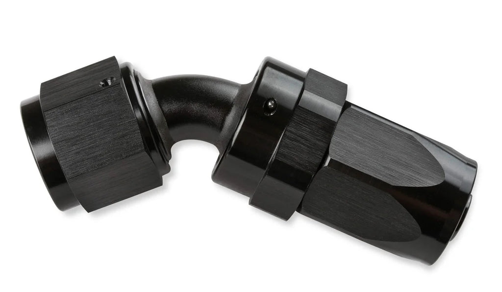 Mr Gasket Mr. Gasket -10 AN 45 Degree Swivel Hose End - Black 224510-BL - Main Product View