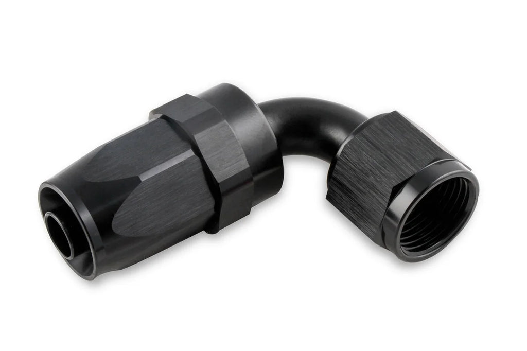 Mr Gasket Mr. Gasket -12 AN 90 Degree Swivel Hose End - Black 229012-BL - Main Product View