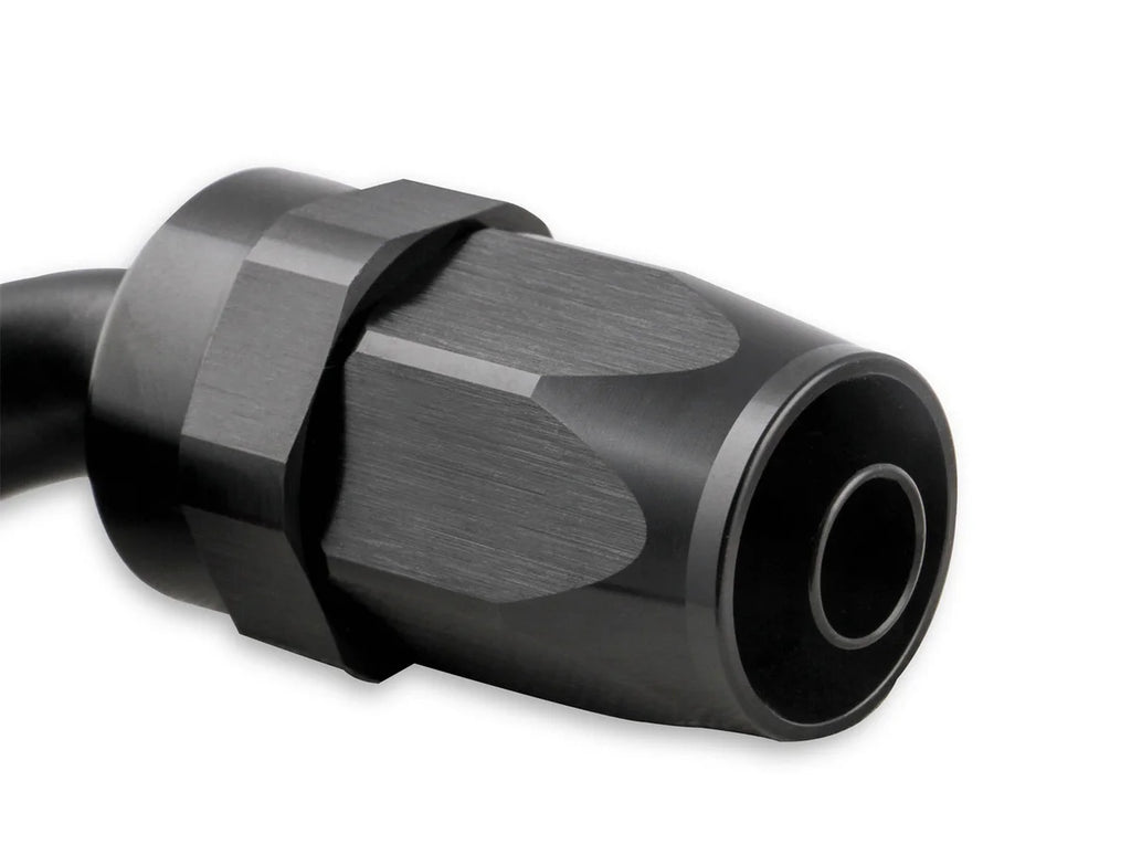 Mr Gasket Mr. Gasket -12 AN 90 Degree Swivel Hose End - Black 229012-BL - Side View