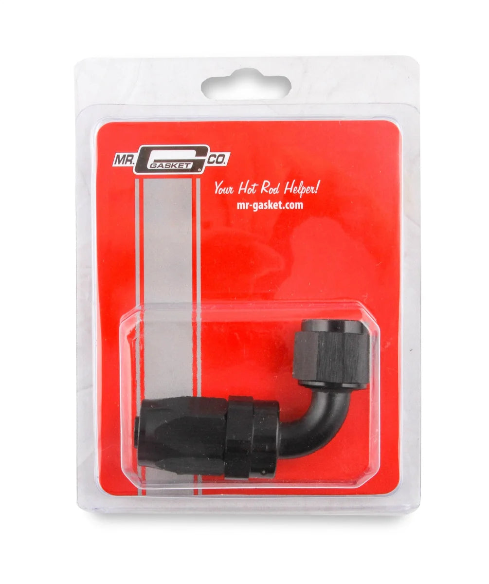Mr Gasket Mr. Gasket -12 AN 90 Degree Swivel Hose End - Black 229012-BL - Additional View 5