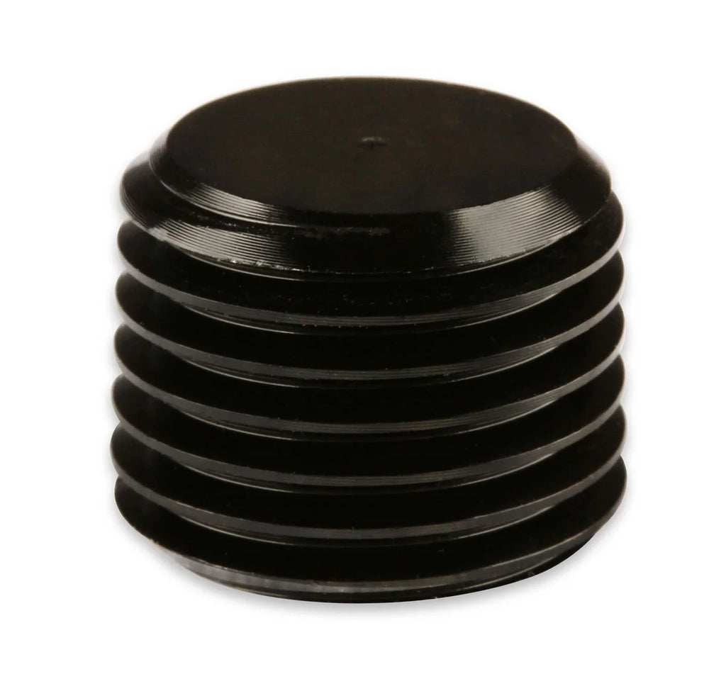 Mr Gasket Mr. Gasket 1/4 Inch NPT Plugs (2) - Black 493203-BL - Side View