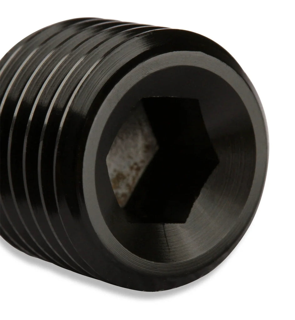 Mr Gasket Mr. Gasket 1/8 Inch NPT Plugs (2) - Black 493202-BL - Detail View
