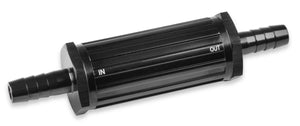Mr Gasket Mr. Gasket 3/8 Inch Hose Barb Fuel Filter 30 Micron - Black 2007-BL - Main Product View