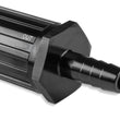 Load image into Gallery viewer, Mr Gasket Mr. Gasket 3/8 Inch Hose Barb Fuel Filter 30 Micron - Black 2007-BL - Side View