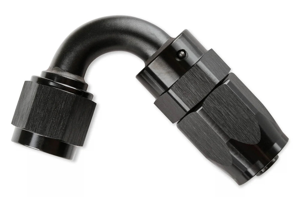Mr Gasket Mr. Gasket -6 AN 120 Degree Swivel Hose End - Black 231206-BL - Main Product View