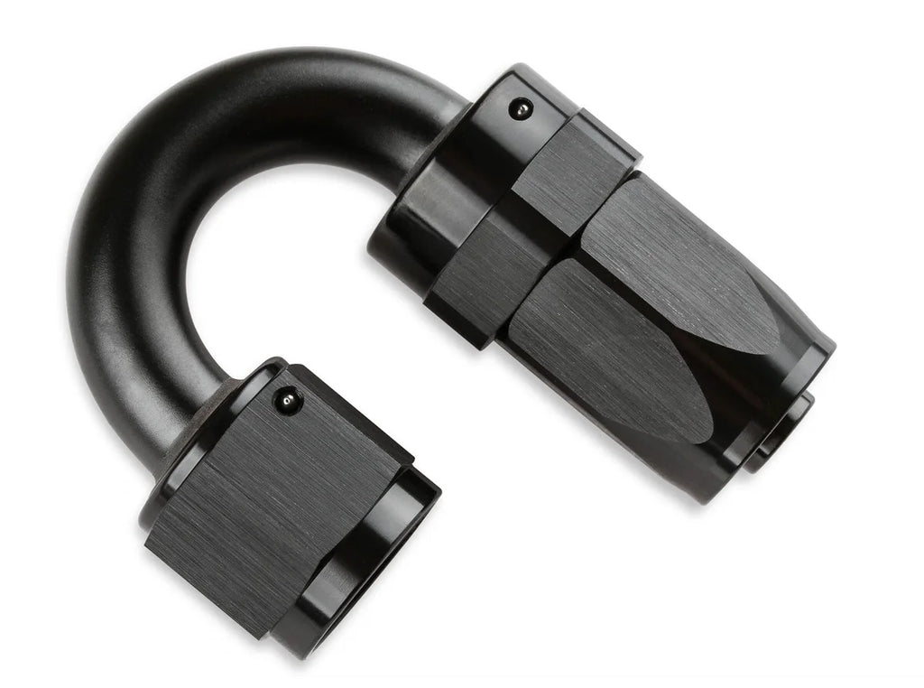 Mr Gasket Mr. Gasket -6 AN 180 Degree Swivel Hose End - Black 231806-BL - Main Product View