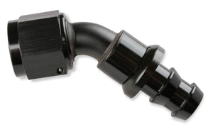 Mr Gasket Mr. Gasket -6 AN 45 Degree Push-On Hose Ends - Black 204506-BL - Main Product View