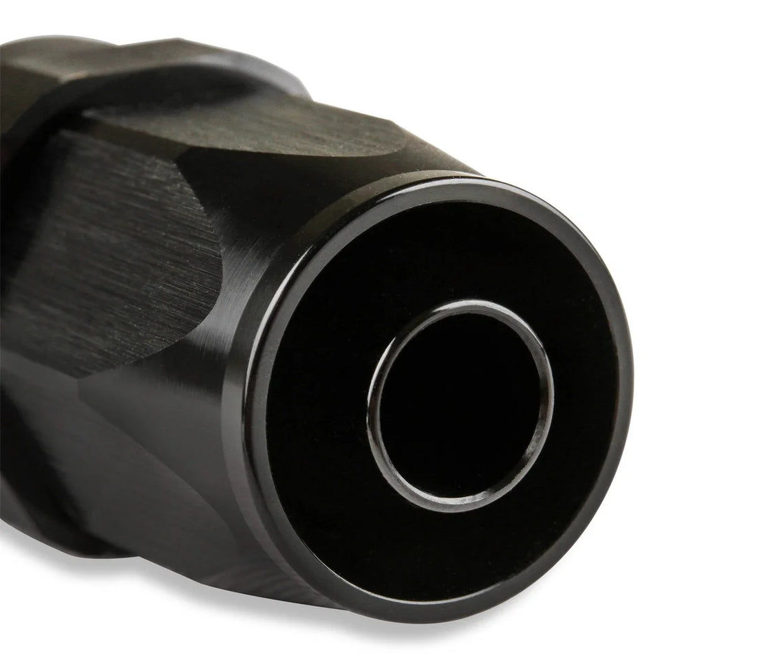 Mr Gasket Mr. Gasket -8 AN 45 Degree Swivel Hose End - Black 224508-BL - Side View