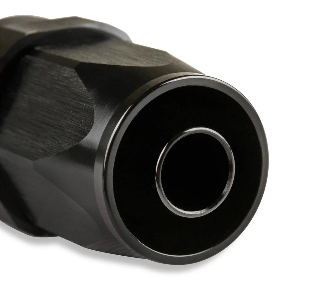 Mr Gasket Mr. Gasket -8 AN 45 Degree Swivel Hose End - Black 224508-BL - Side View