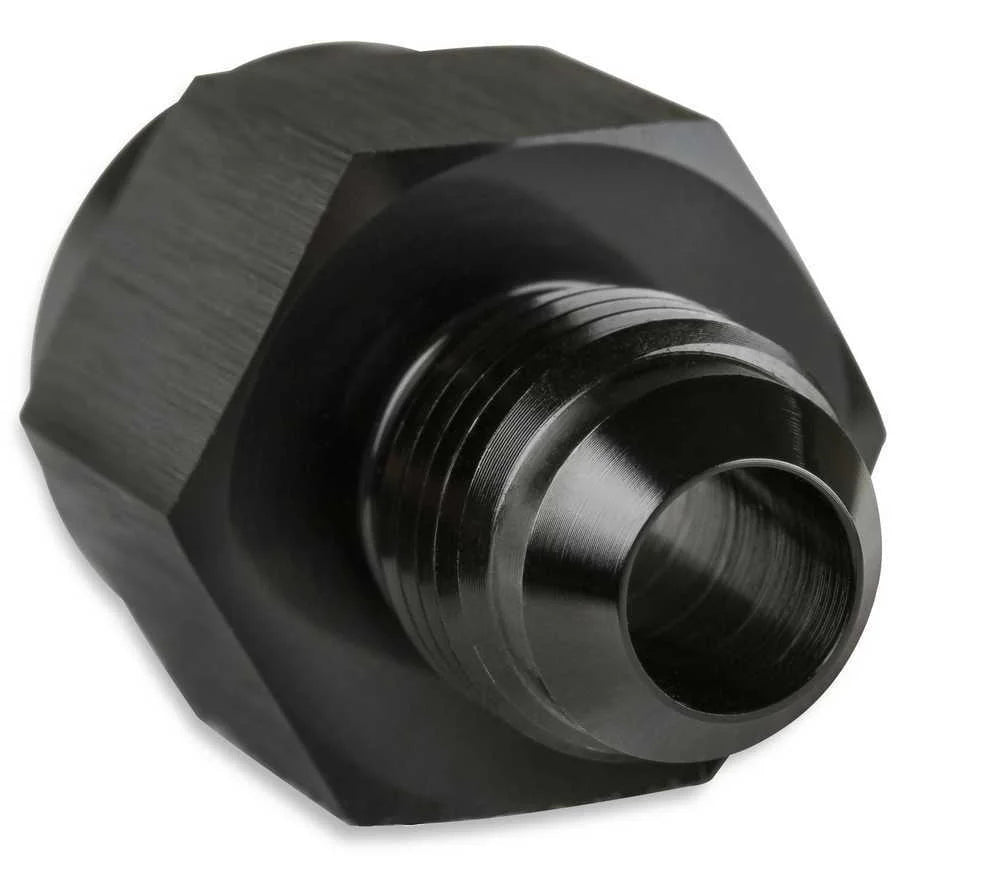 Mr Gasket Mr. Gasket -8 AN Female To -6 AN Male Flare Reducer - Black 995006-BL - Side View