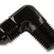 Load image into Gallery viewer, Mr Gasket Mr. Gasket 90 Degree -6 AN To 3/8 Inch NPT Adapter - Black 482266-BL - Main Product View