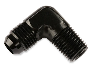 Mr Gasket Mr. Gasket 90 Degree -6 AN To 3/8 Inch NPT Adapter - Black 482266-BL - Main Product View