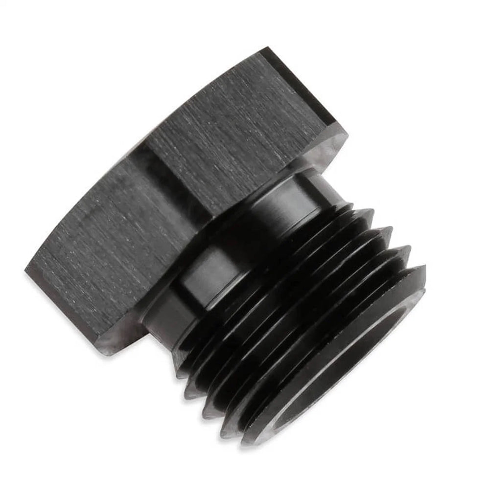 Mr Gasket Mr Gasket AN Port Plug - Hex Head - Black 481408-BL - Side View