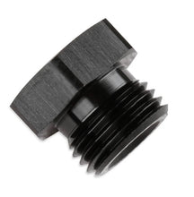 Load image into Gallery viewer, Mr Gasket Mr Gasket AN Port Plug - Hex Head - Black 481408-BL - Side View
