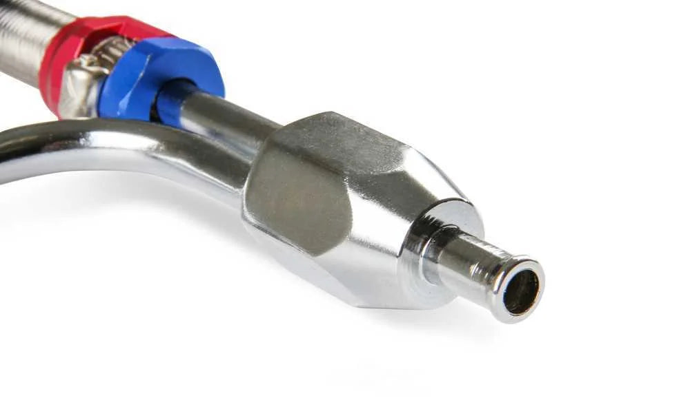 Mr Gasket Mr. Gasket Adjustable Fuel Line with Red and Blue Hose Ends 1556G - Installation View