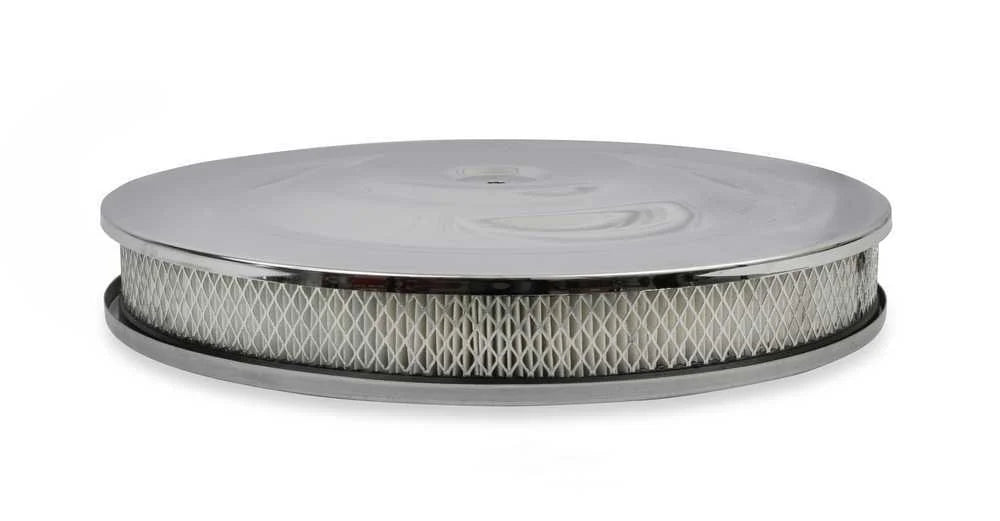 Mr Gasket Mr. Gasket Air Cleaner - 14 Inch Diameter x 2-1/4 Inch Tall - Chrome 1480 - Additional View 7