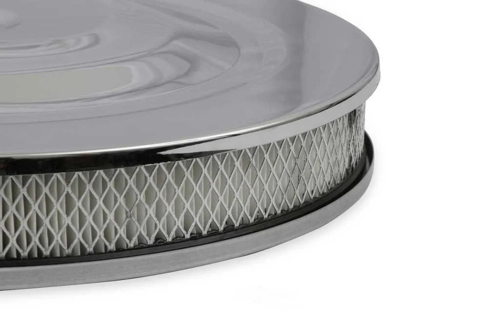 Mr Gasket Mr. Gasket Air Cleaner - 14 Inch Diameter x 2-1/4 Inch Tall - Chrome 1480 - Additional View 8