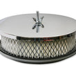 Load image into Gallery viewer, Mr Gasket Mr. Gasket Air Cleaner - 6-1/2 Inch Diameter, 2 Inch Tall - Chrome 1486 - Side View