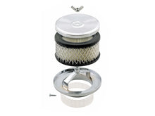 Load image into Gallery viewer, Mr Gasket Mr. Gasket Air Cleaner - Deep Dish - 4 Inch x 2 Inch - Chrome 4354 - Back View