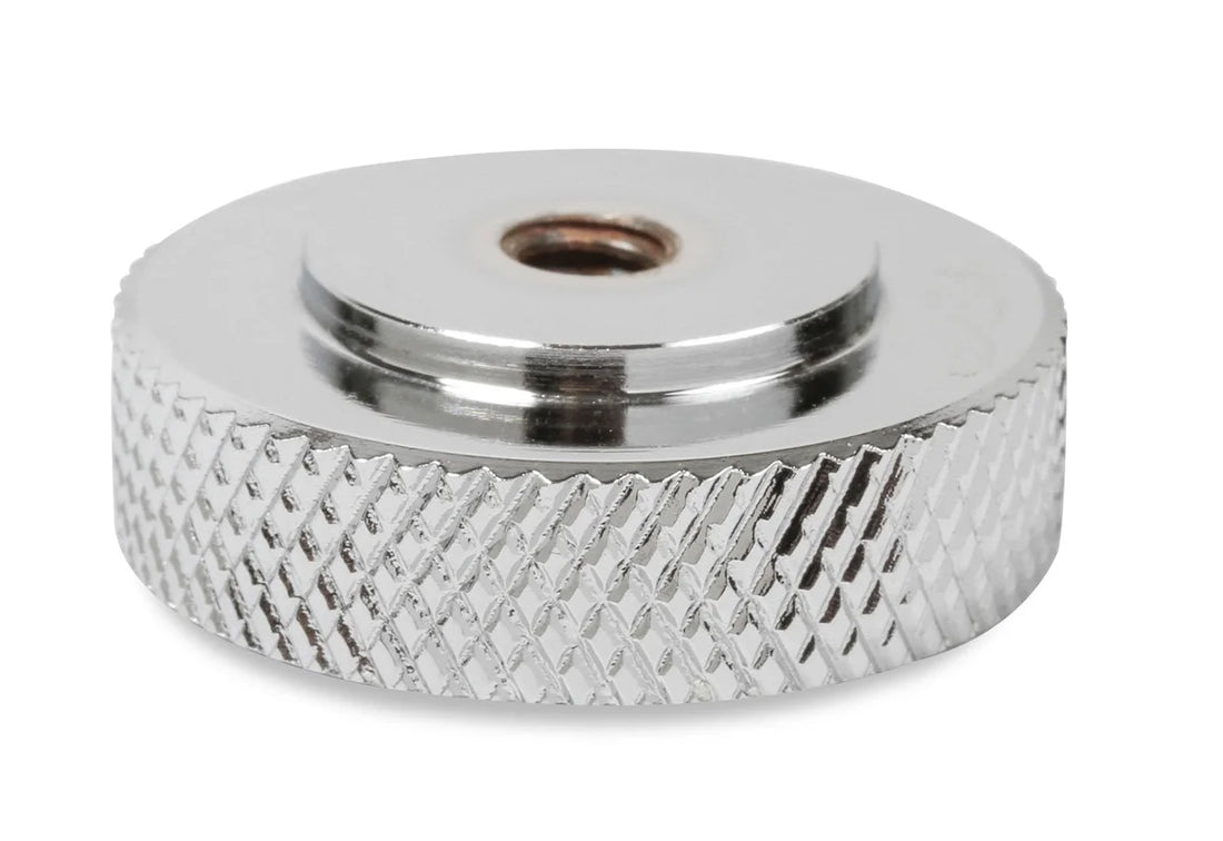 Mr Gasket Mr. Gasket Air Cleaner Nut - 1/4-10 - Chrome Steel, Knurled 5327G - Detail View