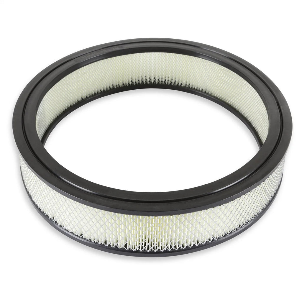 Mr Gasket Mr. Gasket Air Filter - 14 Inch x 3 Inch - Replacement - White 6403 - Side View