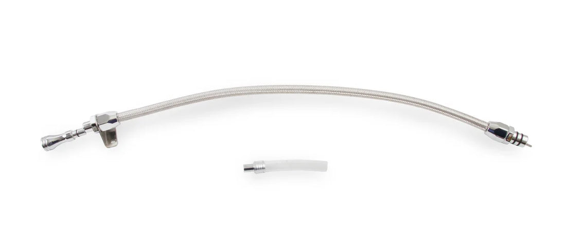 Mr Gasket Mr. Gasket Automatic Transmission Dipstick & Tube - Braided Stainless Steel 9704G - Side View