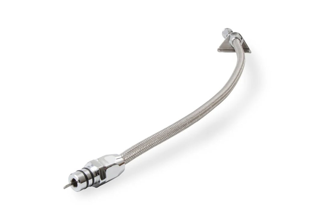 Mr Gasket Mr. Gasket Automatic Transmission Dipstick & Tube - Braided Stainless Steel 9704G - Installation View