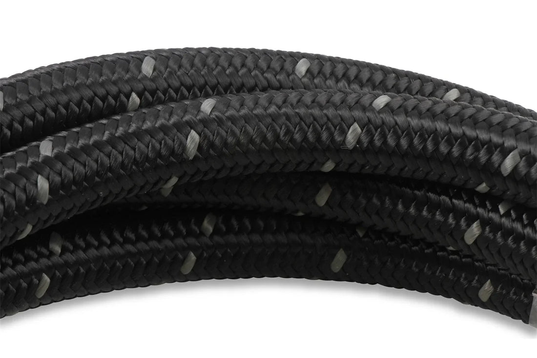 Mr Gasket Mr. Gasket Black Nylon Braided Hose 6 AN - 3 Feet 840306 - Detail View