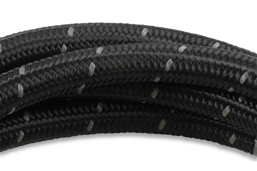 Mr Gasket Mr. Gasket Black Nylon Braided Hose 6 AN - 3 Feet 840306 - Detail View