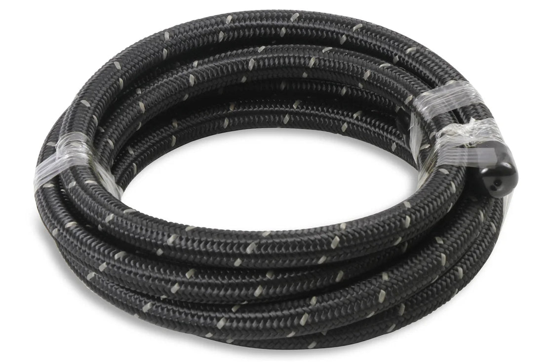 Mr Gasket Mr. Gasket Black Nylon Braided Hose 8 AN - 3 Feet 840308 - Side View