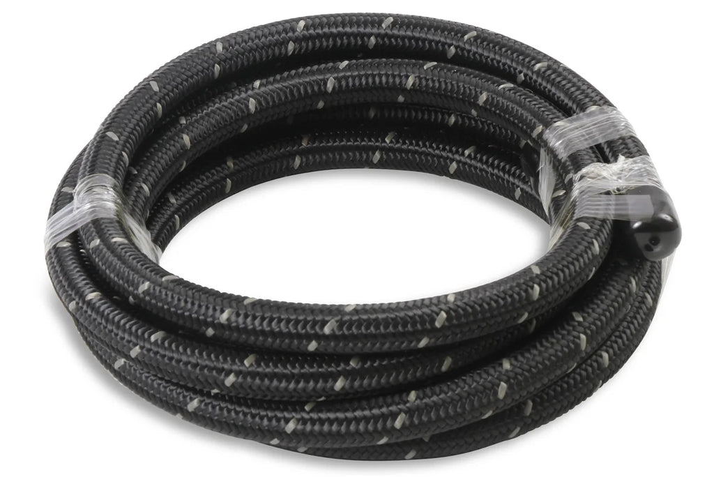 Mr Gasket Mr. Gasket Black Nylon Braided Hose 8 AN - 3 Feet 840308 - Side View