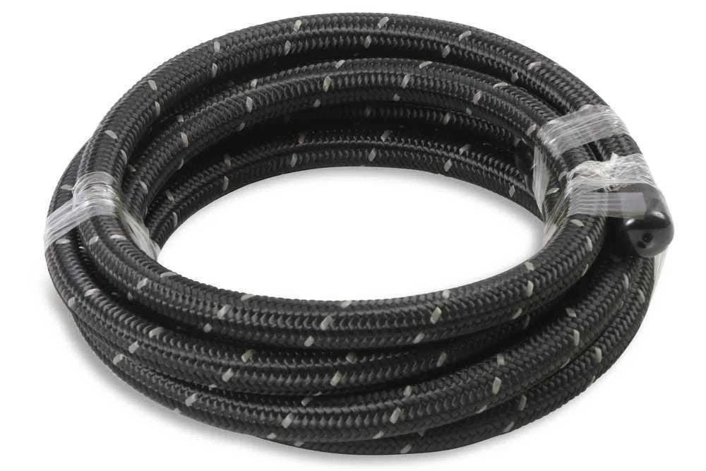 Mr Gasket Mr. Gasket Black Nylon Braided Hose 8 AN - 6 Feet 840608 - Side View