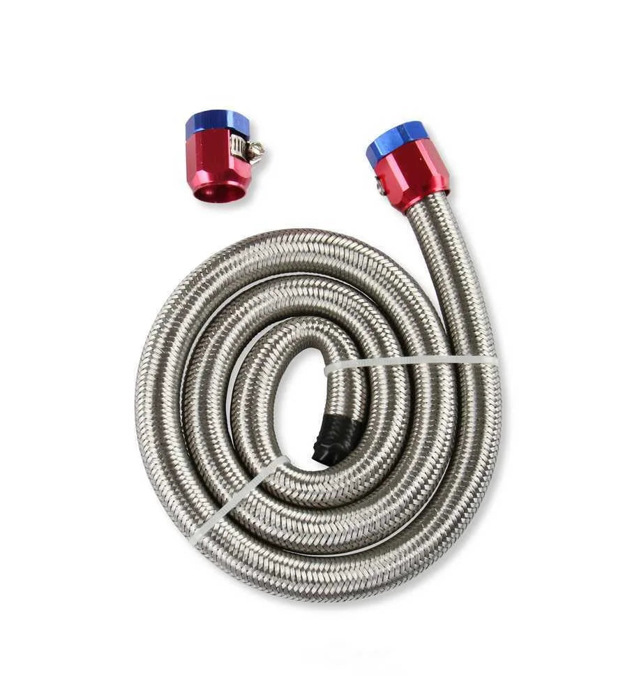 Mr Gasket Mr. Gasket Braided Steel Fuel Line Kit - 3/8 Inch x 3 Foot 1526 - Side View