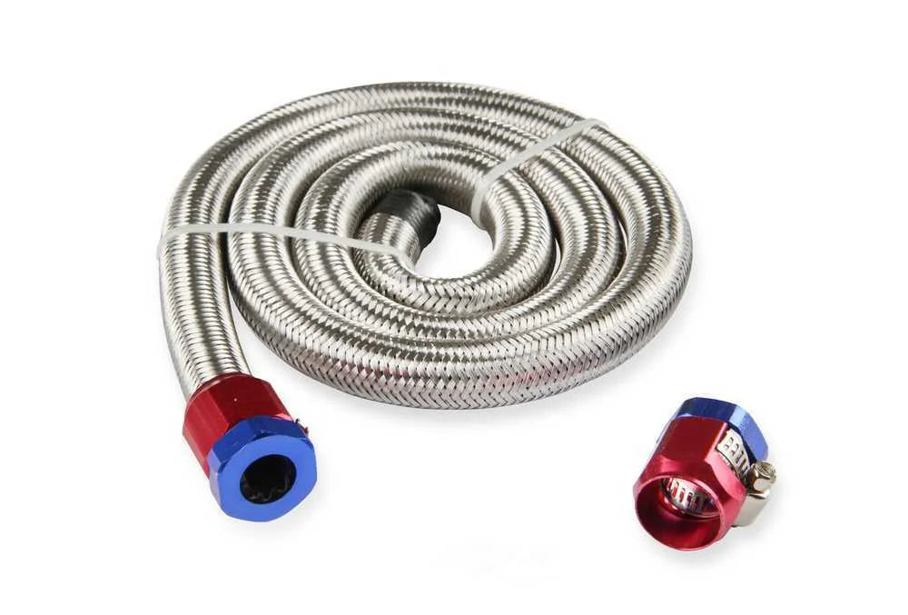 Mr Gasket Mr. Gasket Braided Steel Fuel Line Kit - 3/8 Inch x 3 Foot 1526 - Back View