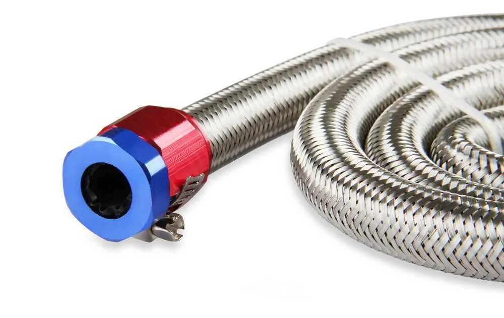 Mr Gasket Mr. Gasket Braided Steel Fuel Line Kit - 3/8 Inch x 3 Foot 1526 - Installation View