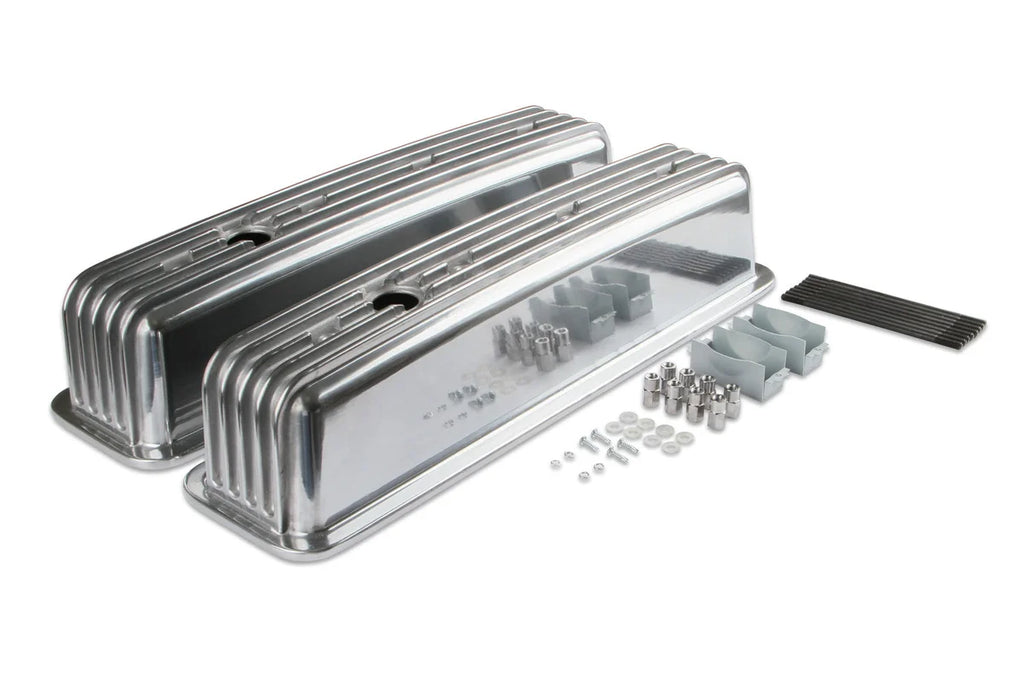 Mr Gasket Mr. Gasket Cast Aluminum Ball Milled Center Bolt Valve Covers - Polished 6856G - Main Product View